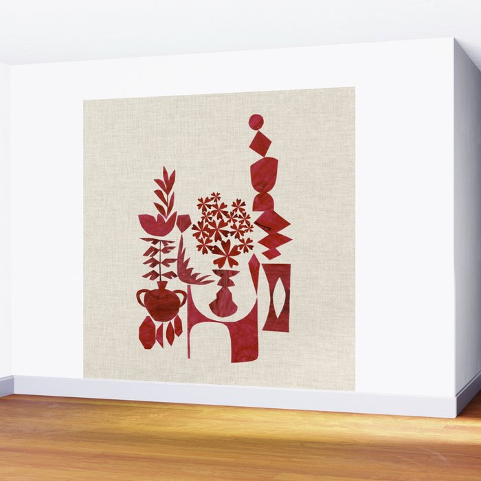 Crimson Window Sill Wall Mural Gallery Image 2