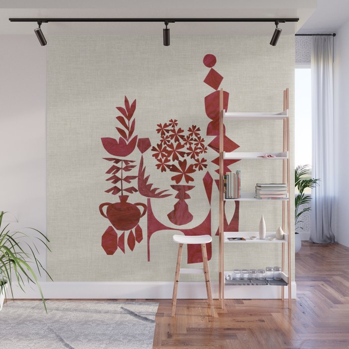 Crimson Window Sill Wall Mural Gallery Image 1