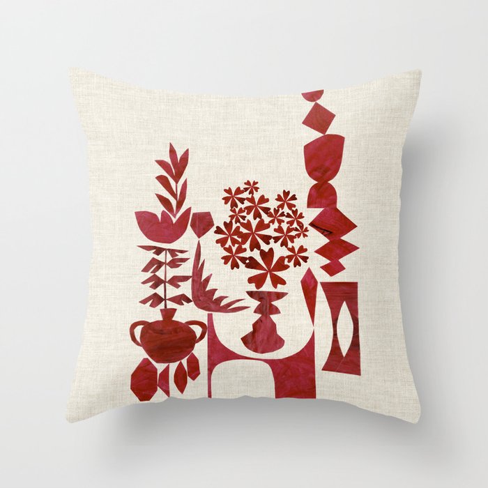 Crimson Window Sill Throw Pillow Gallery Image 1