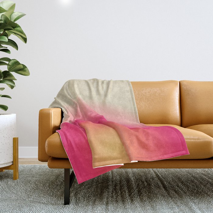 Find Your Fire - Pink Aura Gradient Throw Blanket Gallery Image 1
