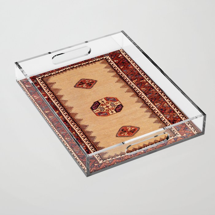 Baluch Sofreh Khorasan Northeast Persian Rug Print Acrylic Tray Gallery Image 1