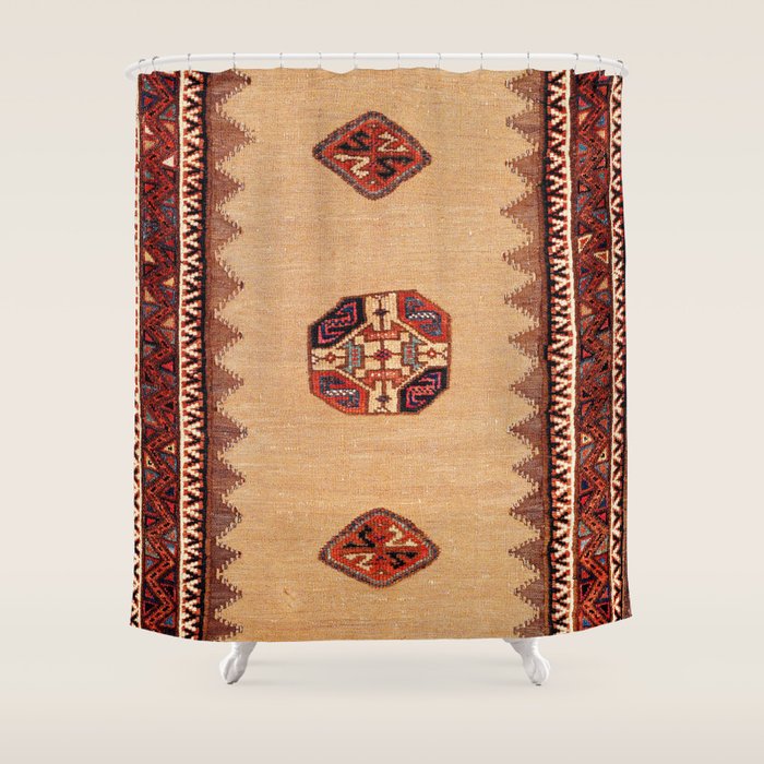 Baluch Sofreh Khorasan Northeast Persian Rug Print Shower Curtain Gallery Image 1