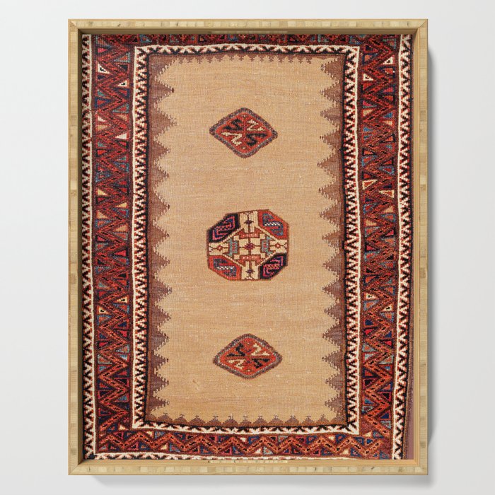 Baluch Sofreh Khorasan Northeast Persian Rug Print Serving Tray Gallery Image 1