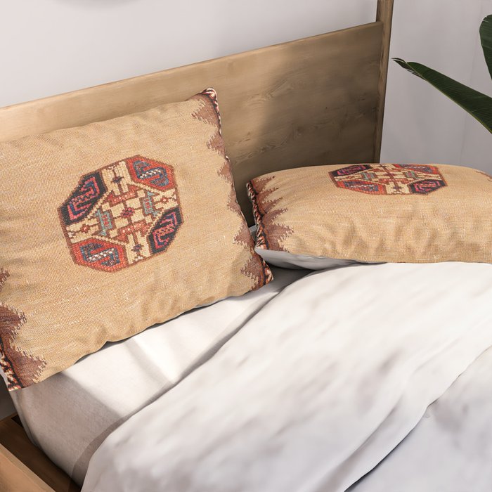 Baluch Sofreh Khorasan Northeast Persian Rug Print Pillow Sham Gallery Image 2