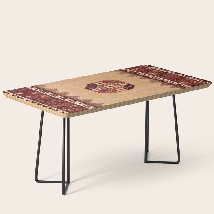 Baluch Sofreh Khorasan Northeast Persian Rug Print Coffee Table Gallery Image 1