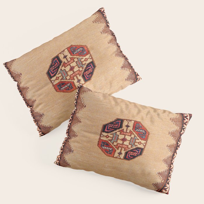 Baluch Sofreh Khorasan Northeast Persian Rug Print Pillow Sham Gallery Image 3