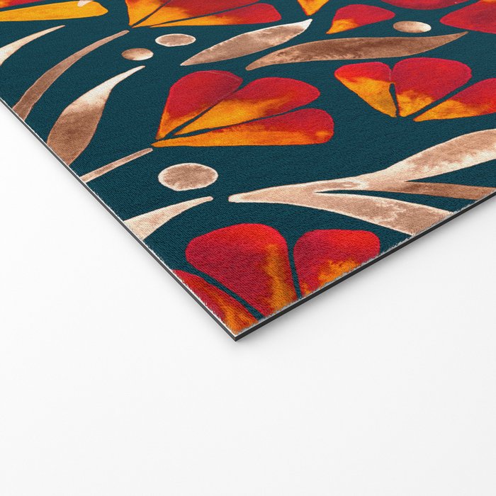 Sweet Florals - Crimson & Jade Welcome Mat Gallery Image 2