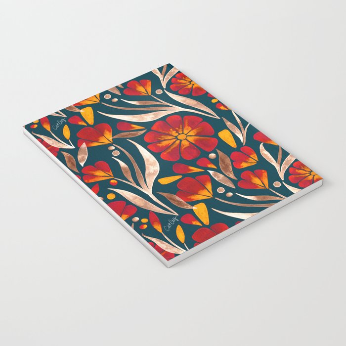 Sweet Florals - Crimson & Jade Notebook Gallery Image 3
