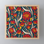 Sweet Florals - Crimson & Jade Mini Art Print Gallery Image 1
