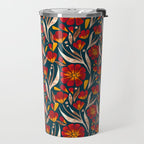 Sweet Florals - Crimson & Jade Travel Mug Gallery Image 2