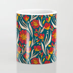 Sweet Florals - Crimson & Jade Coffee Mug Gallery Image 4