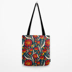 Sweet Florals - Crimson & Jade Tote Bag Gallery Image 2