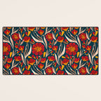 Sweet Florals - Crimson & Jade Desk Mat Gallery Image 3