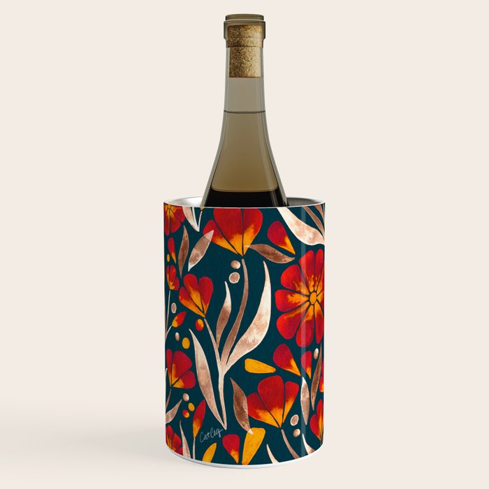 Sweet Florals - Crimson & Jade Wine Chiller Gallery Image 1