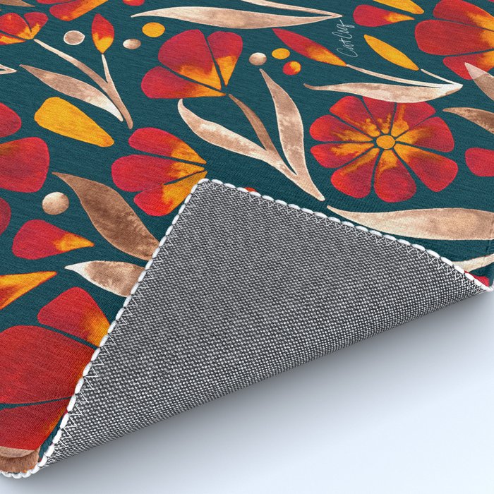 Sweet Florals - Crimson & Jade Rug Gallery Image 4