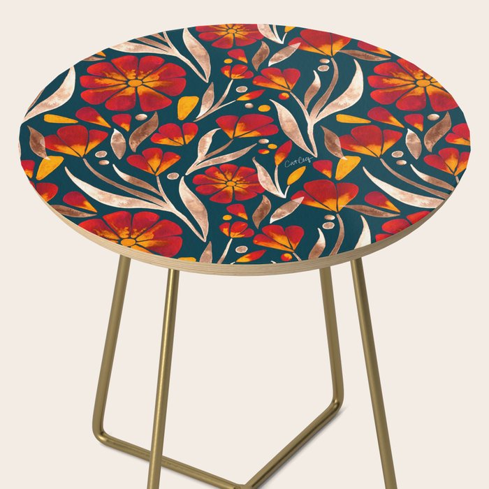 Sweet Florals - Crimson & Jade Side Table Gallery Image 2