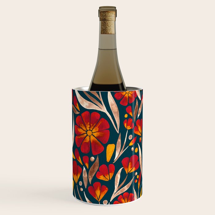 Sweet Florals - Crimson & Jade Wine Chiller Gallery Image 2
