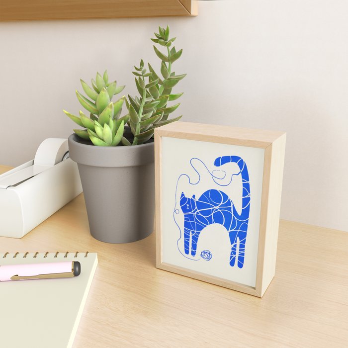 Wool Cat Mini Art Print Gallery Image 2