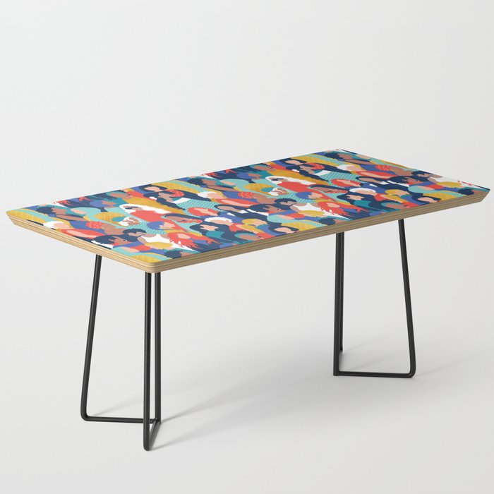 Every day we glow International Women's Day // midnight navy blue background teal, mint, electric blue neon orange red and gold humans  Coffee Table Gallery Image 1