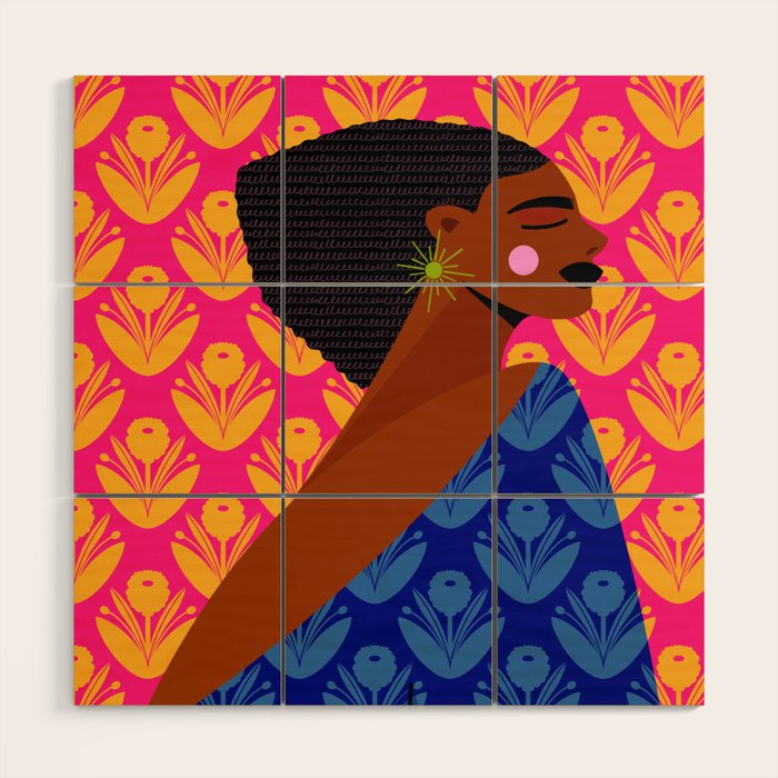 Retro Goddess Wood Wall Art Gallery Image 1