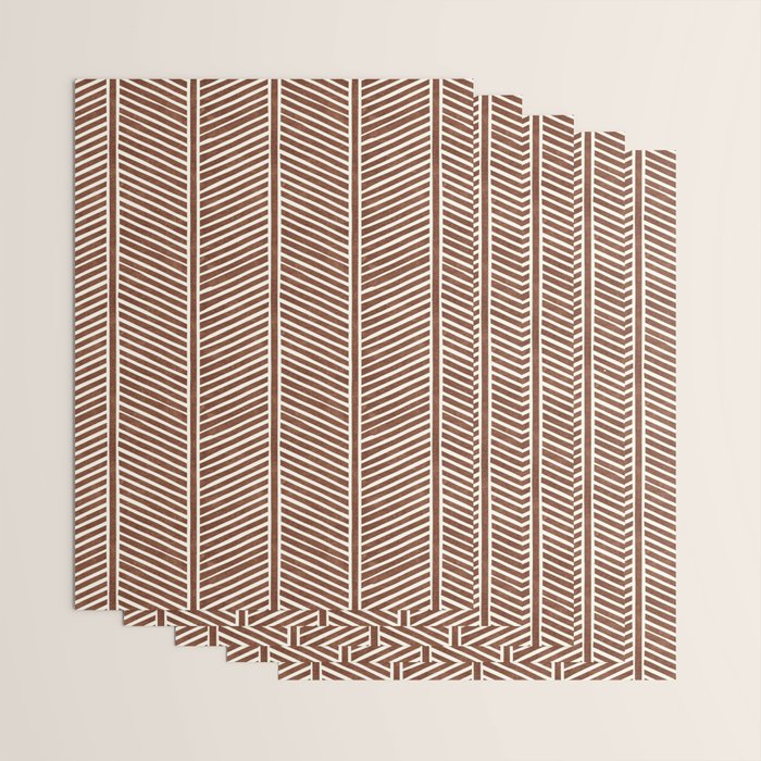 Organic Chevron on Brandywine Wrapping Paper Gallery Image 3