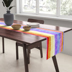 Colorful tye&die stripes Table Runner Gallery Image 2