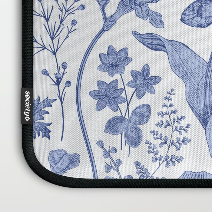 Meadow Magic Blooming Blue & White Wild Flower Floral Laptop Sleeve Gallery Image 3