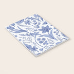 Meadow Magic Blooming Blue & White Wild Flower Floral Notebook Gallery Image 3
