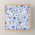 Meadow Magic Blooming Blue & White Wild Flower Floral Mini Art Print Gallery Image 1