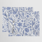 Meadow Magic Blooming Blue & White Wild Flower Floral Placemat Gallery Image 1