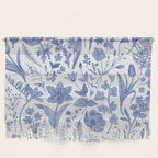 Meadow Magic Blooming Blue & White Wild Flower Floral Wall Hanging Gallery Image 1