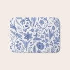 Meadow Magic Blooming Blue & White Wild Flower Floral Bath Mat Gallery Image 1