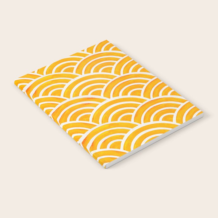 Japanese Seigaiha Wave - Marigold Palette Notebook Gallery Image 2
