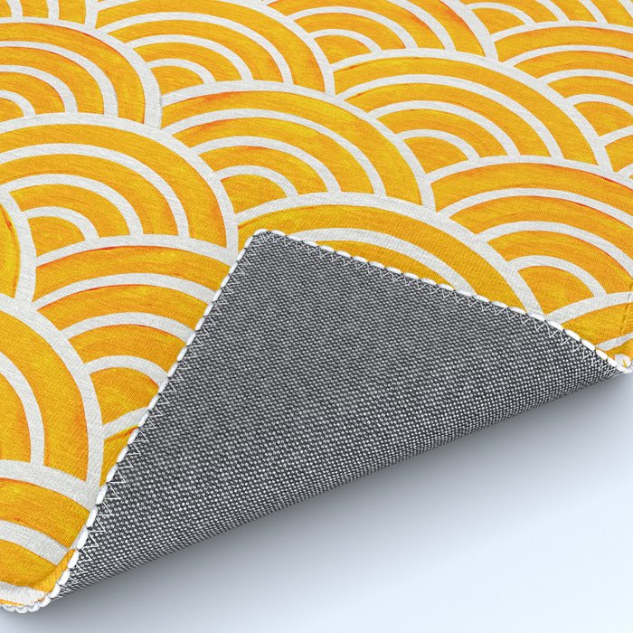 Japanese Seigaiha Wave â Marigold Palette Rug Gallery Image 4