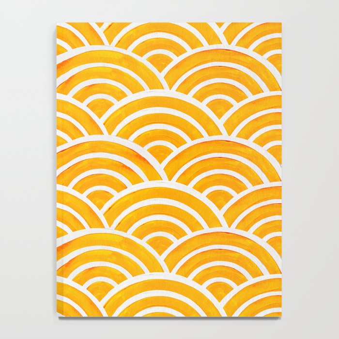 Japanese Seigaiha Wave - Marigold Palette Notebook Gallery Image 4