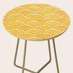 Japanese Seigaiha Wave - Marigold Palette Side Table Gallery Image 2