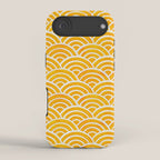 Japanese Seigaiha Wave - Marigold Palette iPhone Case Gallery Image 2