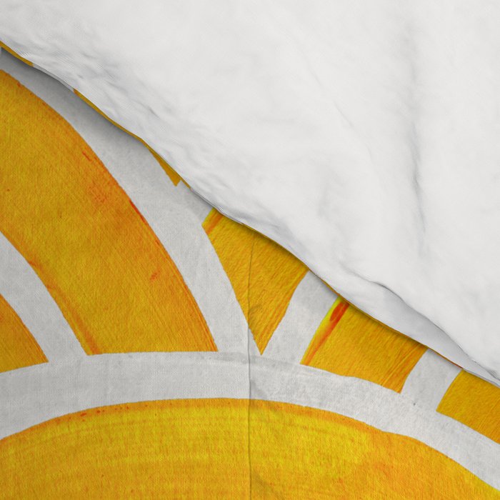 Japanese Seigaiha Wave â Marigold Palette Comforter Gallery Image 4