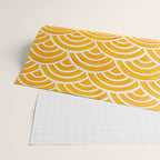 Japanese Seigaiha Wave - Marigold Palette Wrapping Paper Gallery Image 2