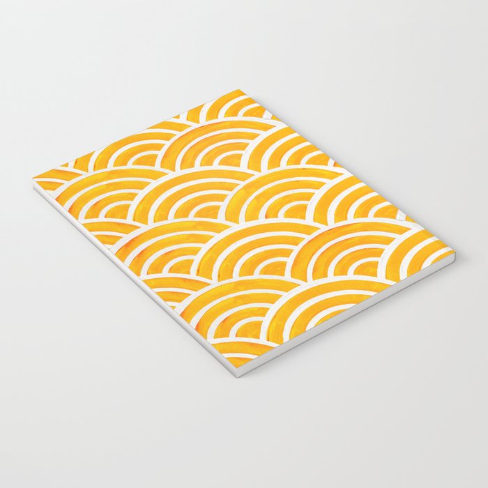 Japanese Seigaiha Wave - Marigold Palette Notebook Gallery Image 3