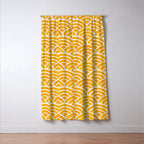 Japanese Seigaiha Wave - Marigold Palette Window Curtain Gallery Image 3