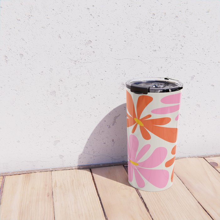 Bloom: Peach Matisse Color Series 04 Travel Mug Gallery Image 4