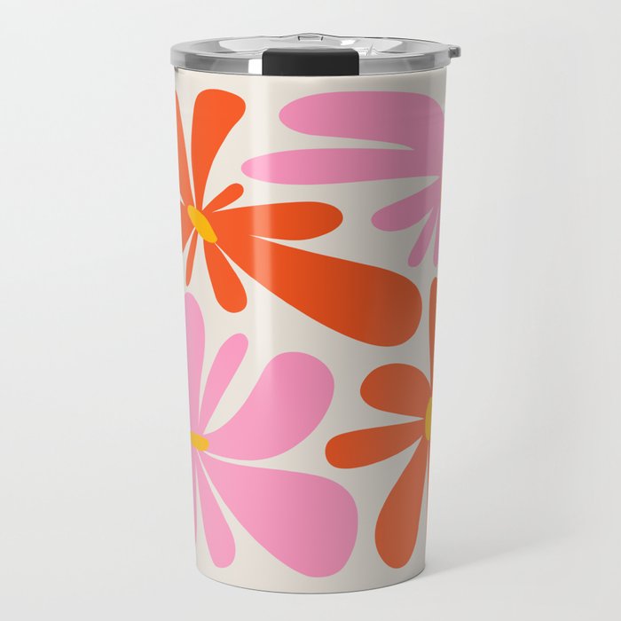 Bloom: Peach Matisse Color Series 04 Travel Mug Gallery Image 1