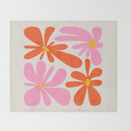 Bloom: Peach Matisse Color Series 04 Throw Blanket Gallery Image 2