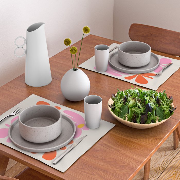 Bloom: Peach Matisse Color Series 04 Placemat Gallery Image 2