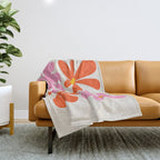 Bloom: Peach Matisse Color Series 04 Throw Blanket Gallery Image 1