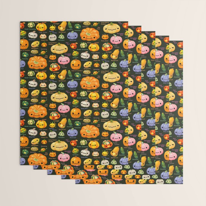 Pumpkin and squash Wrapping Paper Gallery Image 3