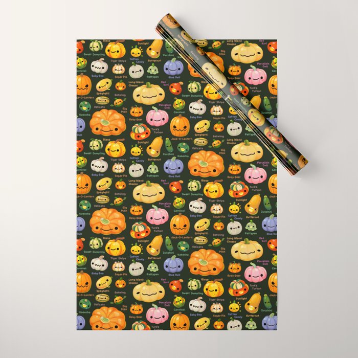 Pumpkin and squash Wrapping Paper Gallery Image 1