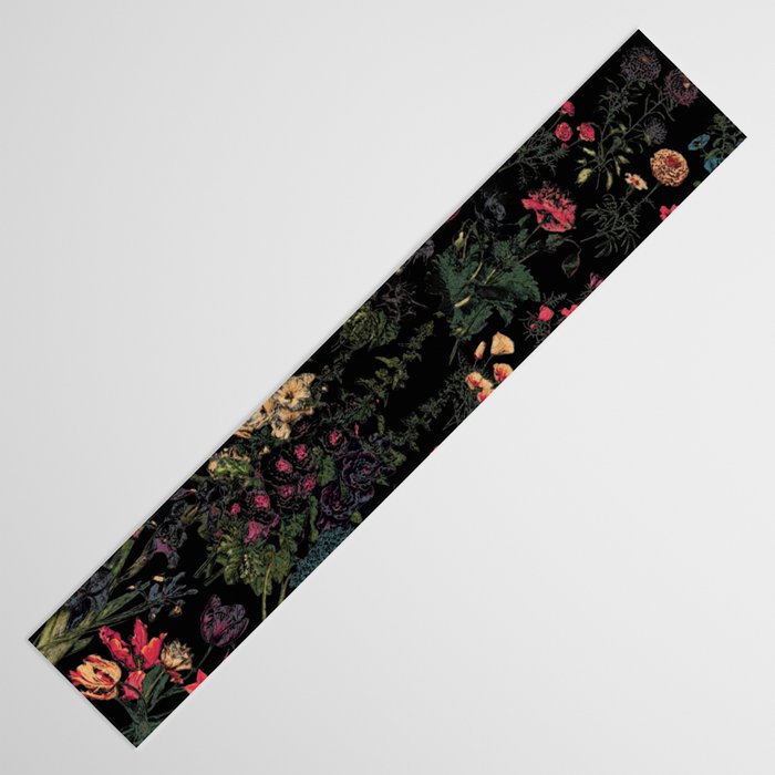 Exotic Midnight Floral Garden Table Runner Gallery Image 3