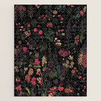 Exotic Midnight Floral Garden Jigsaw Puzzle Gallery Image 1